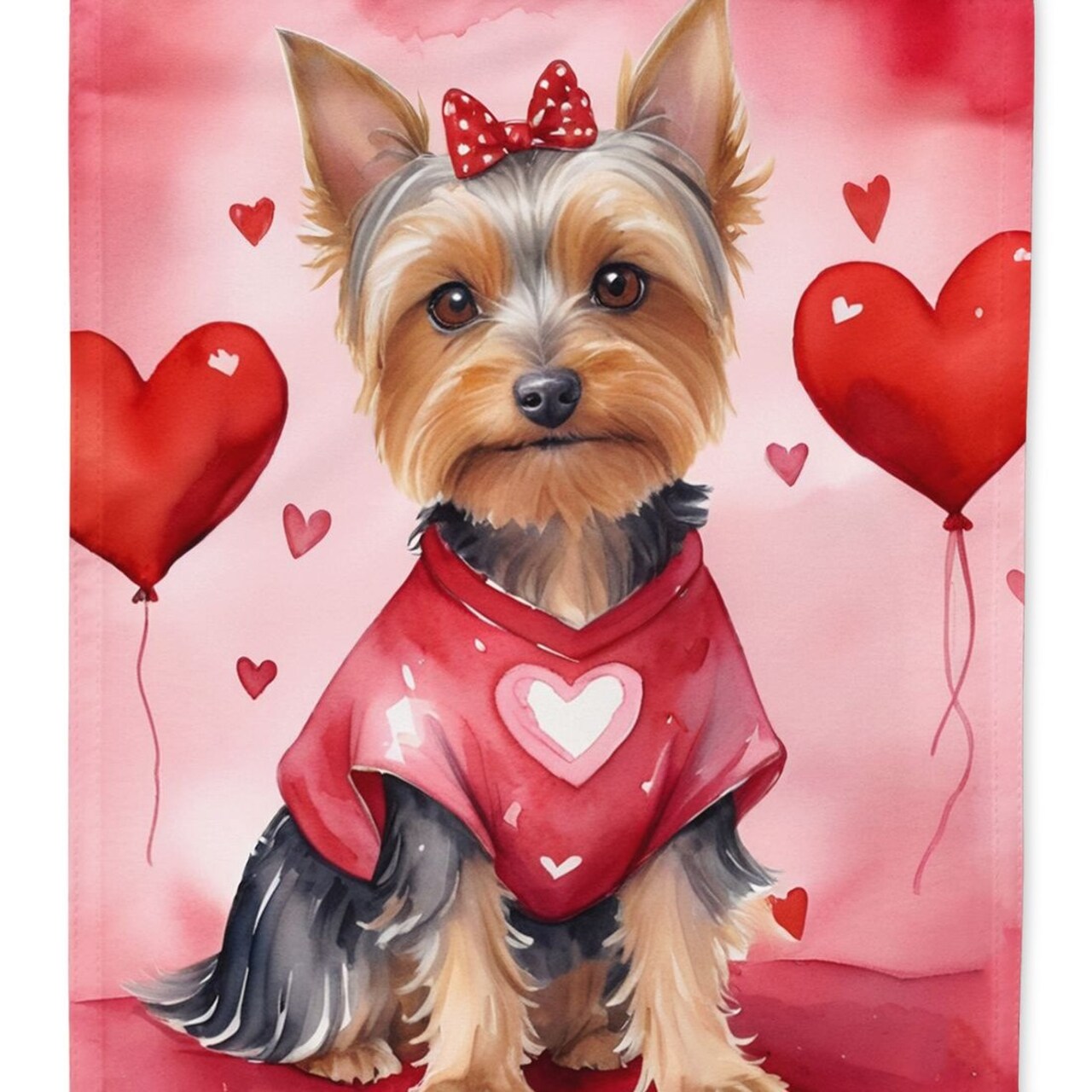 Edge Collections - 11.25" X 15.50" - Multicolor - Silky Terrier My Valentine Decorative - 1 Piece
